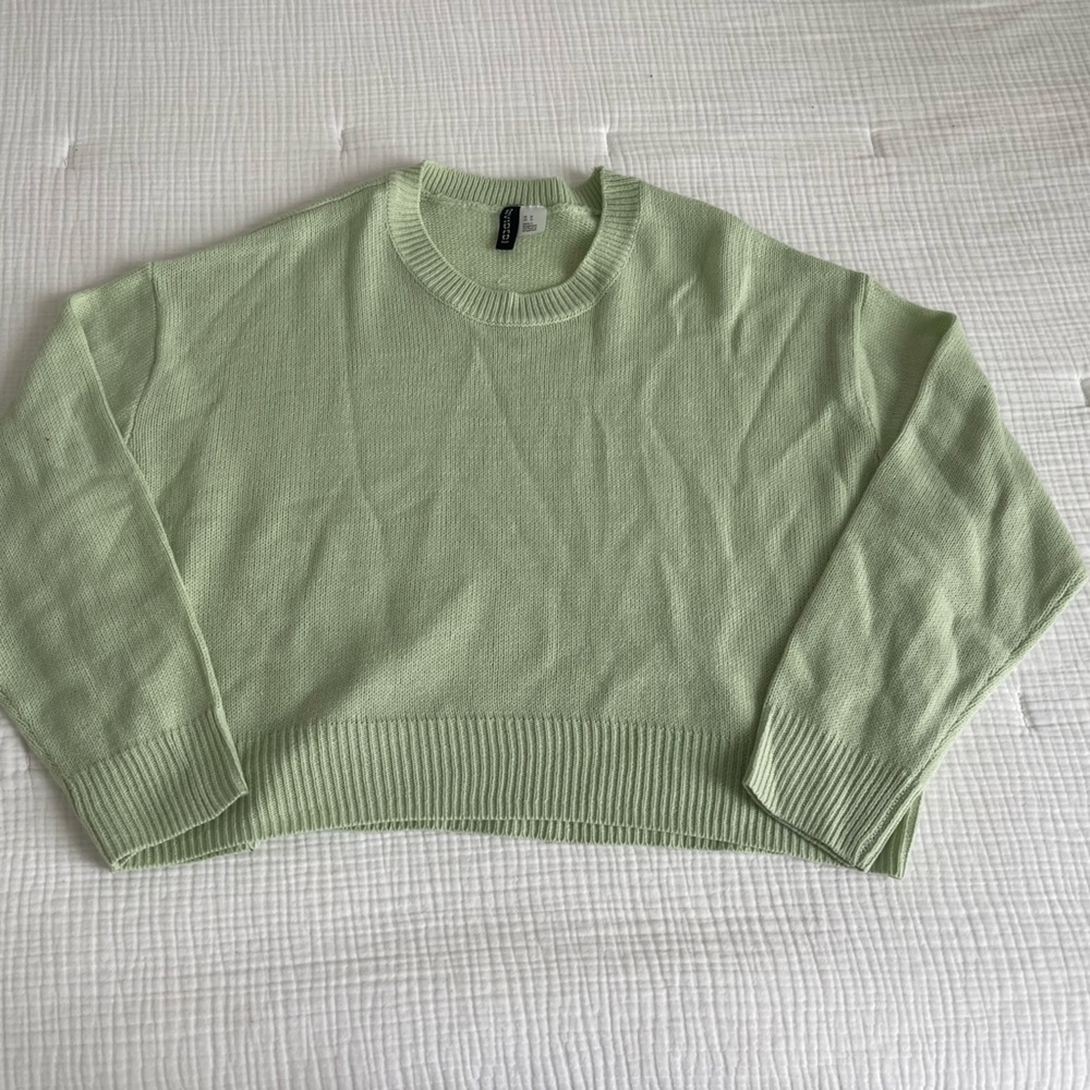 H&M sage green sweater